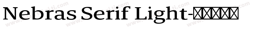 Nebras Serif Light字体转换
